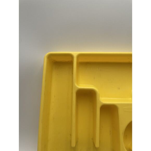 Vintage Rubbermaid 2922 Silverware Tray Utensil Drawer Organizer Retro, YELLOW - Picture 5 of 6